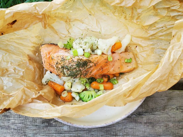 Papillotes de saumon au sirop d'érable