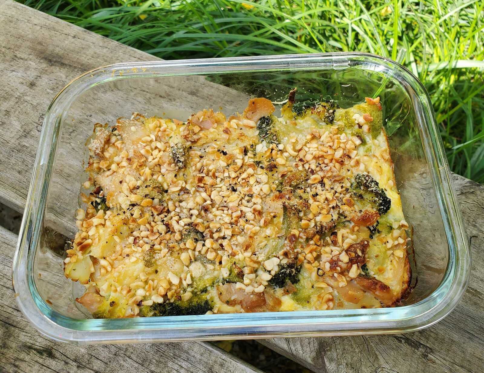 Gratin de trio de fleurettes, noisettes et parmesan