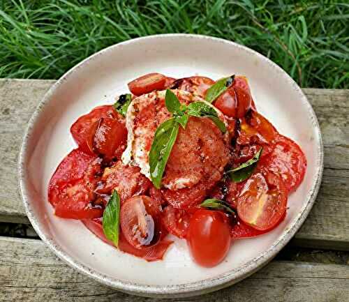 Tomate givrée sur burrata