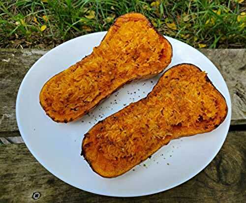 Butternut farcie au riz et chèvre