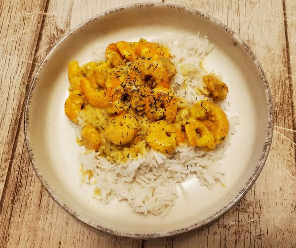 Crevettes au curry express