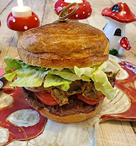 Croissant burger forestier