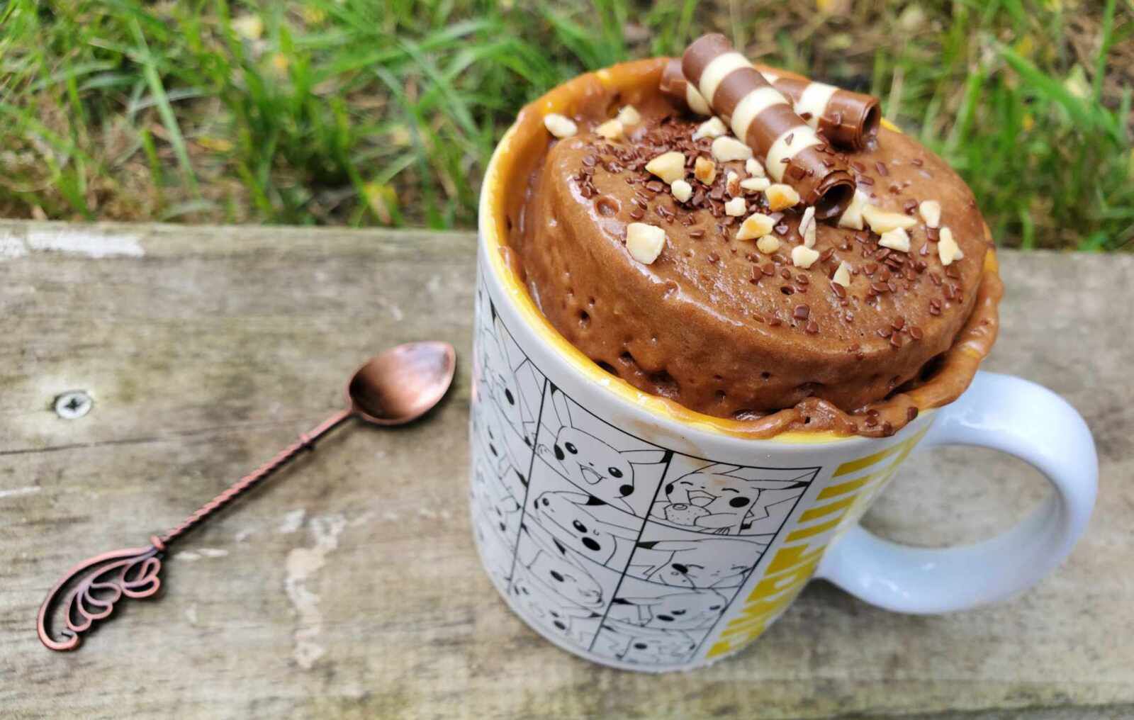 Mug cake chocolat noisette