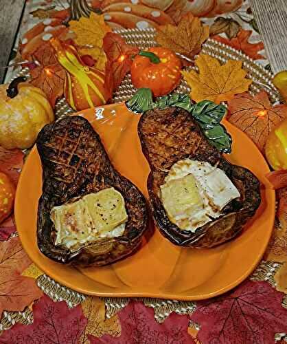 Mini butternut farcie aux lardons de volaille et Pavé d'Affinois