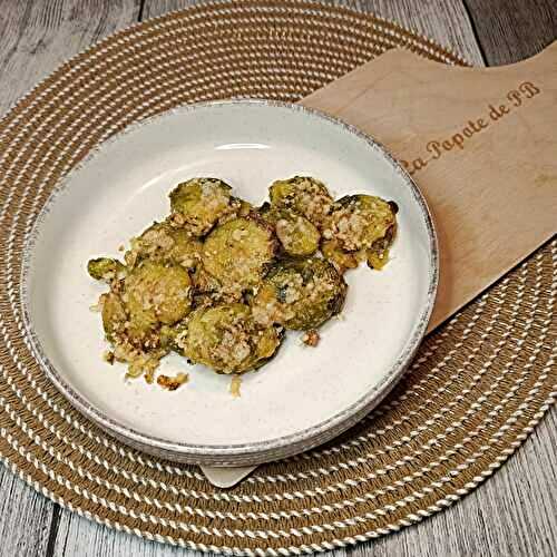 Choux de Bruxelles tapés au parmesan