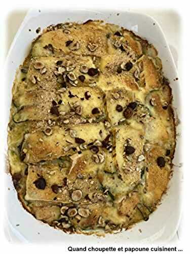 GRATIN DE COURGETTES ET DE RAVIOLES DE ROMANS