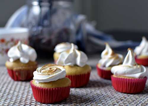 Cupcakes framboise - meringue - SANS LACTOSE