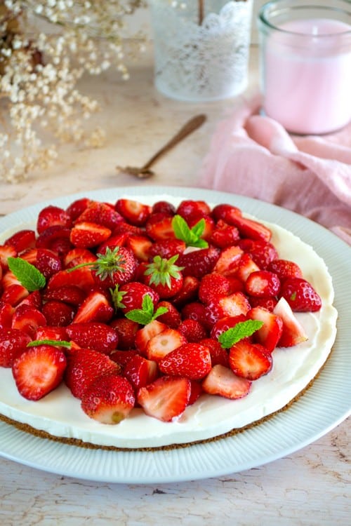 Tarte aux fraises sans cuisson