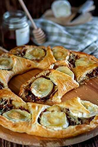 Couronne feuilletée oignons chèvre et miel