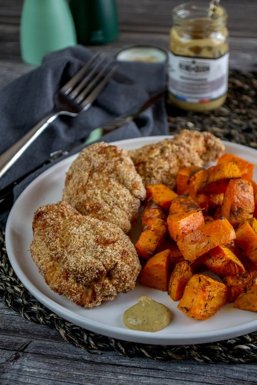 Poulet pané à la moutarde