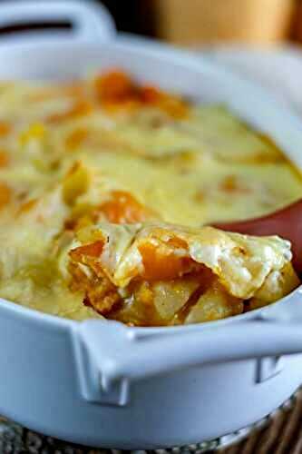 Gratin pommes de terre butternut raclette