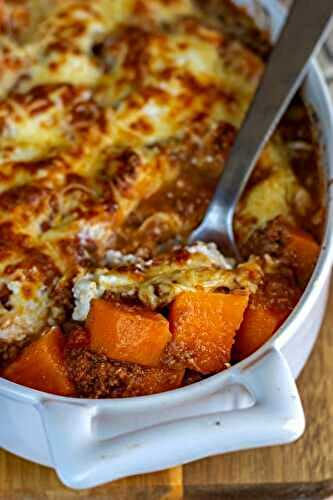 Gratin de patates douces au boeuf