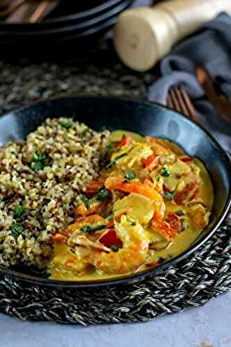 Crevettes crémeuses au chorizo