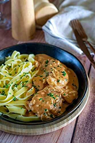 Poulet façon stroganoff