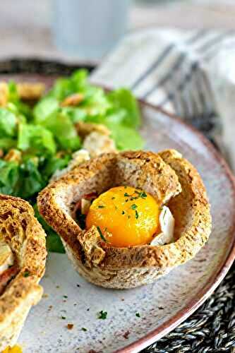 Oeufs en nids de pain de mie