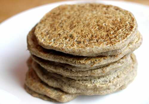 Pancakes salés à la farine de sarrasin et au psyllium- sans gluten, végans