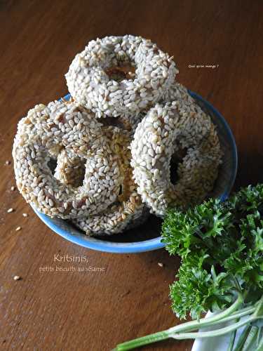 Kritsinis, petits biscuits au sésame