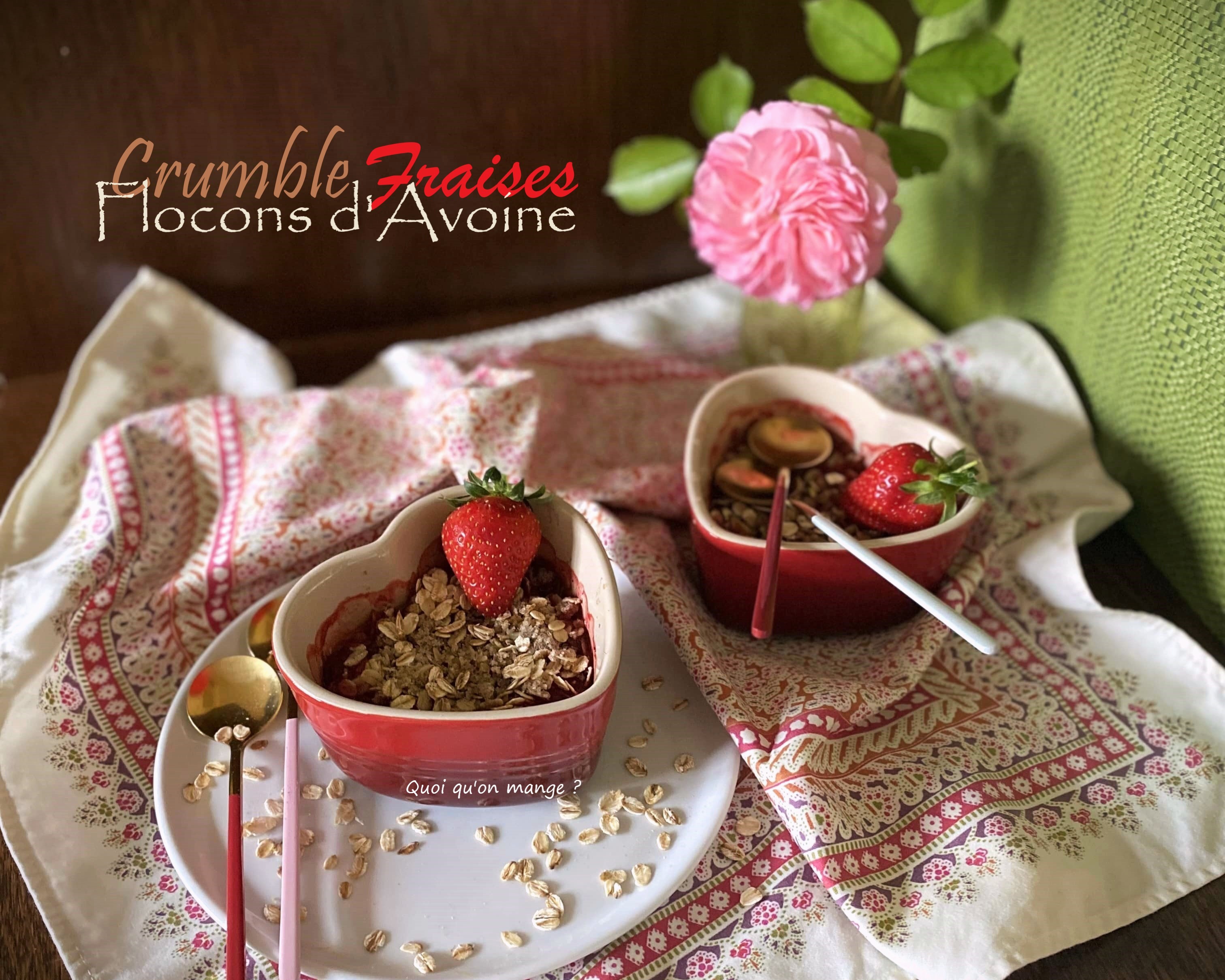 Crumble aux fraises et flocons d’avoine : un dessert fruité sans gluten