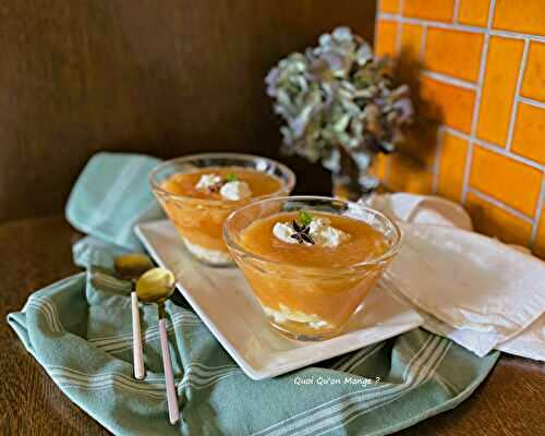 Soupe de melon à la badiane, crémeux de feta {inspiration Anne Sophie Pic}