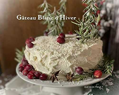 C’est la saison – Gâteau blanc d’hiver à la compotée de cranberries