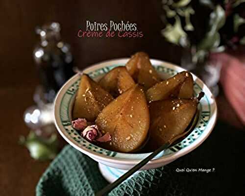 Poires pochées à la crème de cassis {inspiration A. Sophie Pic}