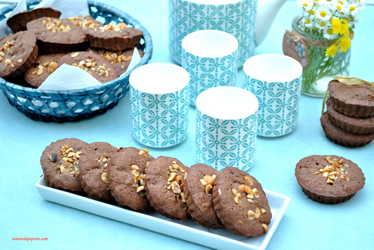 Biscuits moelleux chocolat noisettes