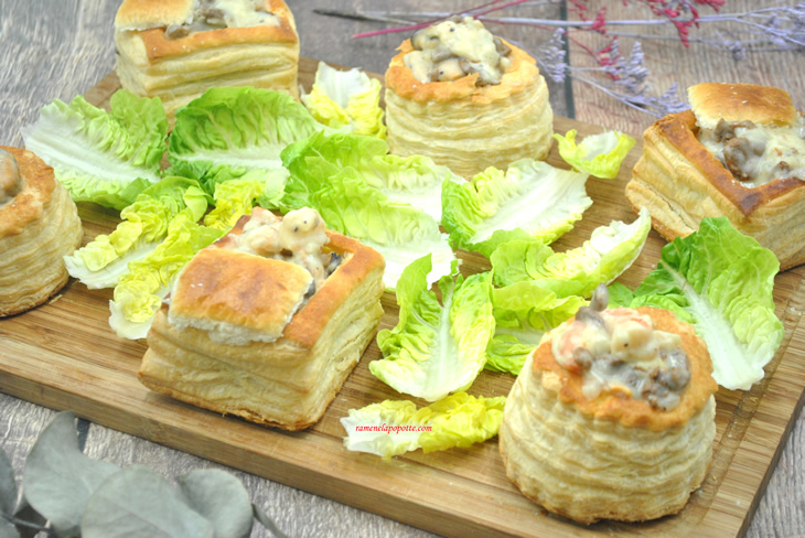 Vol-au-vent moules crevettes