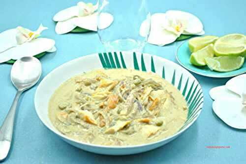 Soupe haddock lait de coco pois cassés