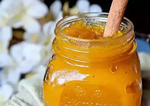 Confiture de citrouille aux abricots secs moelleux à la cannelle