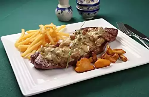 Filet de boeuf et sa sauce aux chanterelles