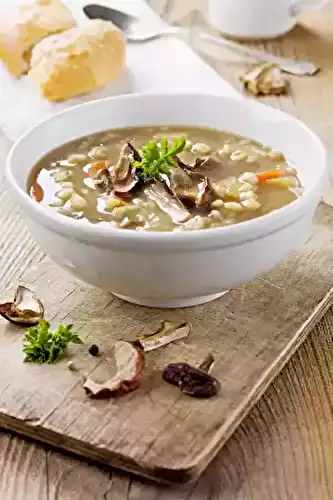 Potage à l'orge et à la viande des grisons au thermomix