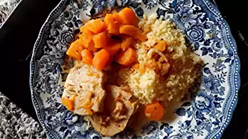 Rôti de dinde aux épices, carottes et butternut