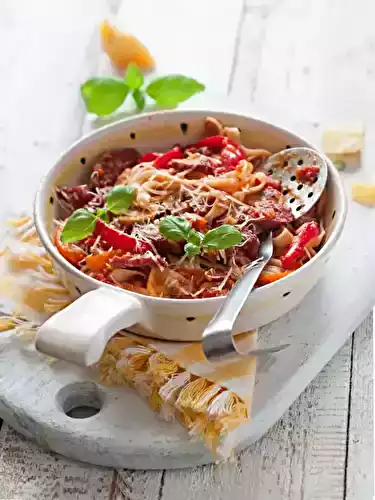 Tagliatelles au chorizo