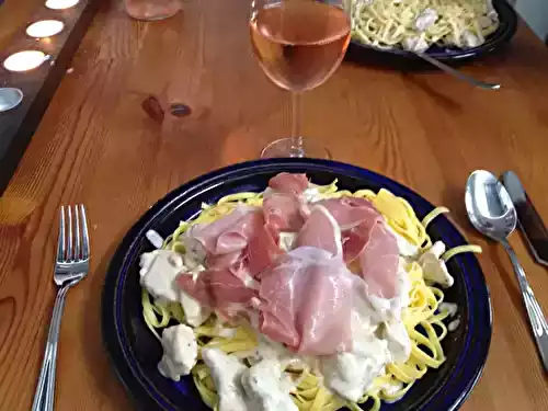 Tagliatelles au poulet et gorgonzola