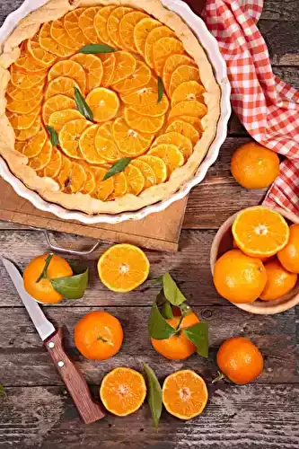 Tarte à l'orange et à la crème pâtissière