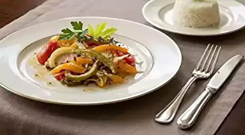 Cabillaud en papillote aux légumes