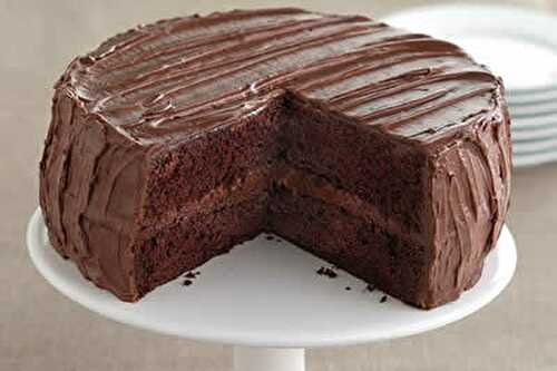 Chocolate fudge cake - recette facile pour faire un gâteau au chocolat.