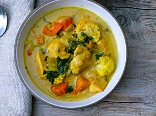 Escalopes de poulet aux légumes et curry au cookeo - recette cookeo.