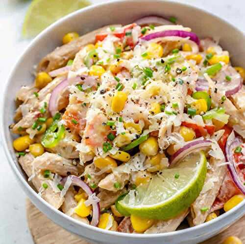 Salade penne à la mexicaine - délicieux plat pour votre dîner ce soir.