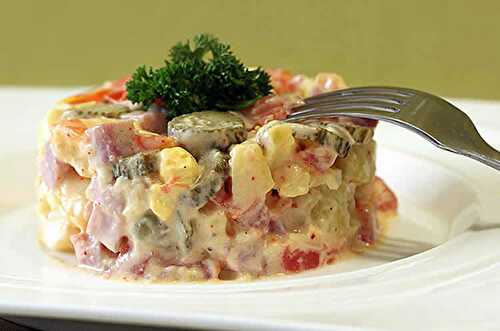 Salade piémontaise facile au cookeo - une entrée facile à cuisiner.