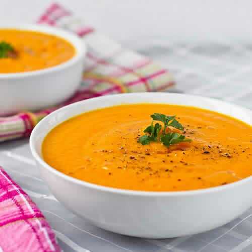 Soupe de carottes thermomix - soupe rapide facile et légère.