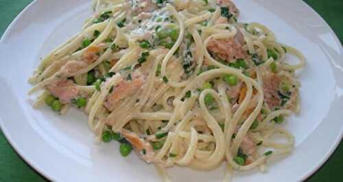 Spaghetti au saumon et courgettes au cookeo - plat de dîner