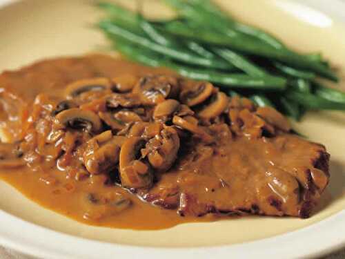 Steak de veau aux champignons cookeo - plat de viande avec sauce