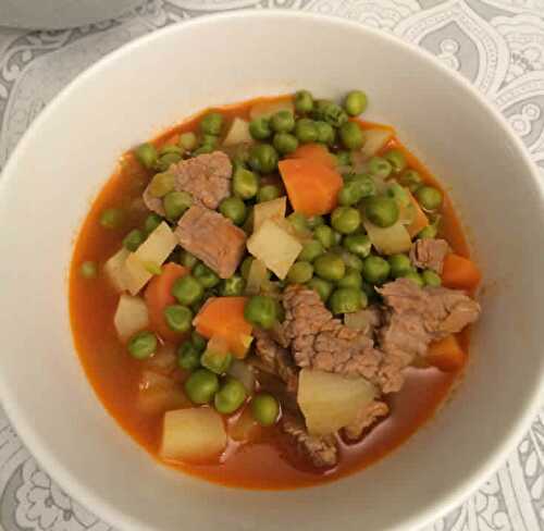 Viande aux petits pois et carottes cookeo - recette cookeo.