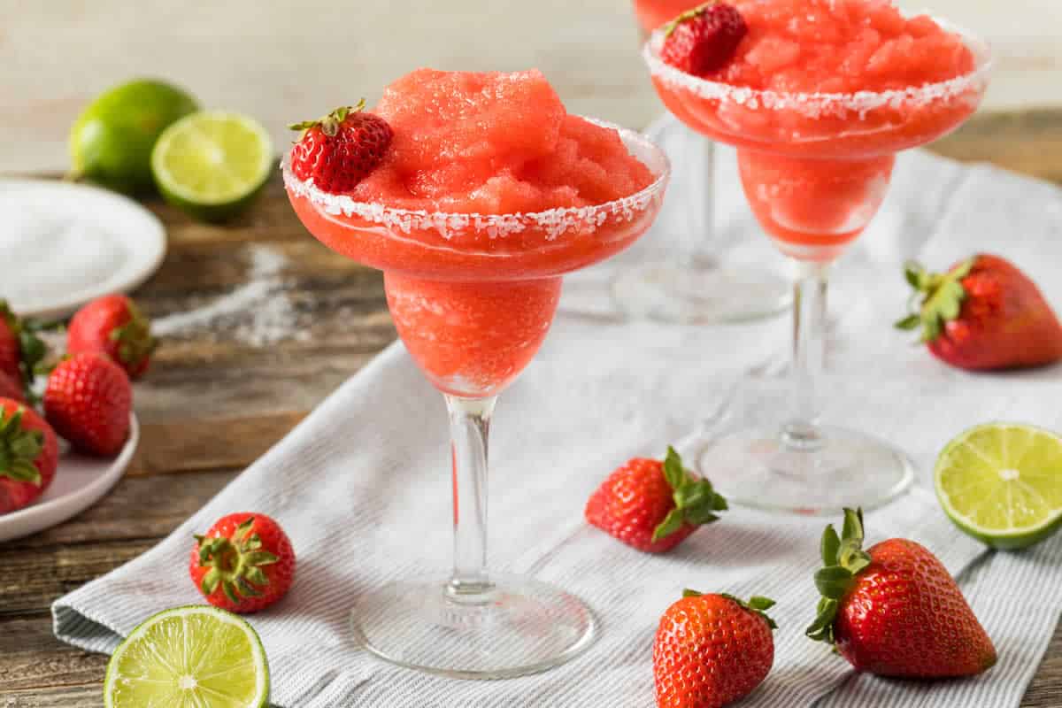 Margarita aux Fraises Sans Alcool : Frozen Margarita pour 2 personnes.