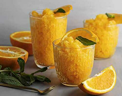 Granité a l'orange : un dessert simple mais rafraîchissant