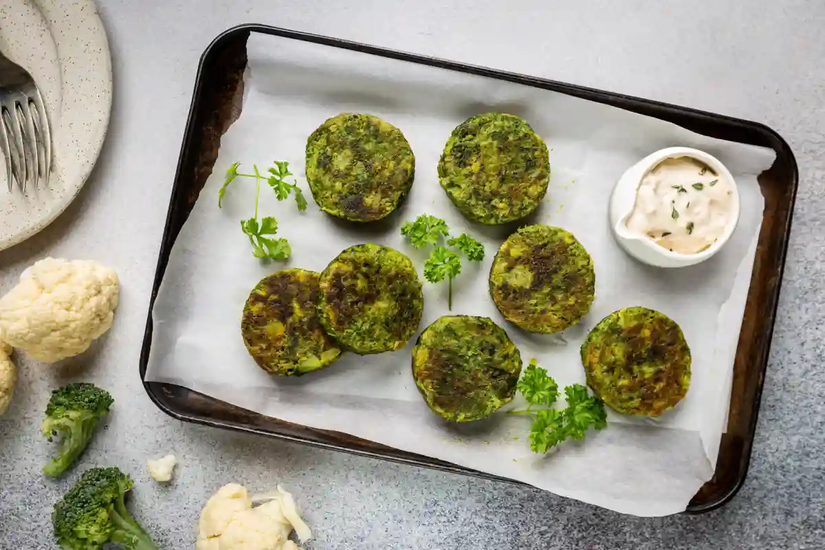 Beignets au brocoli et au chou-fleur