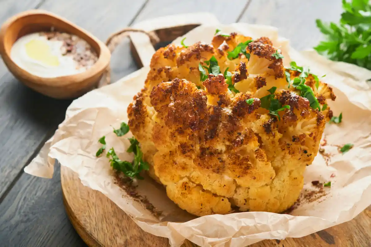 Chou-fleur croustillant au four