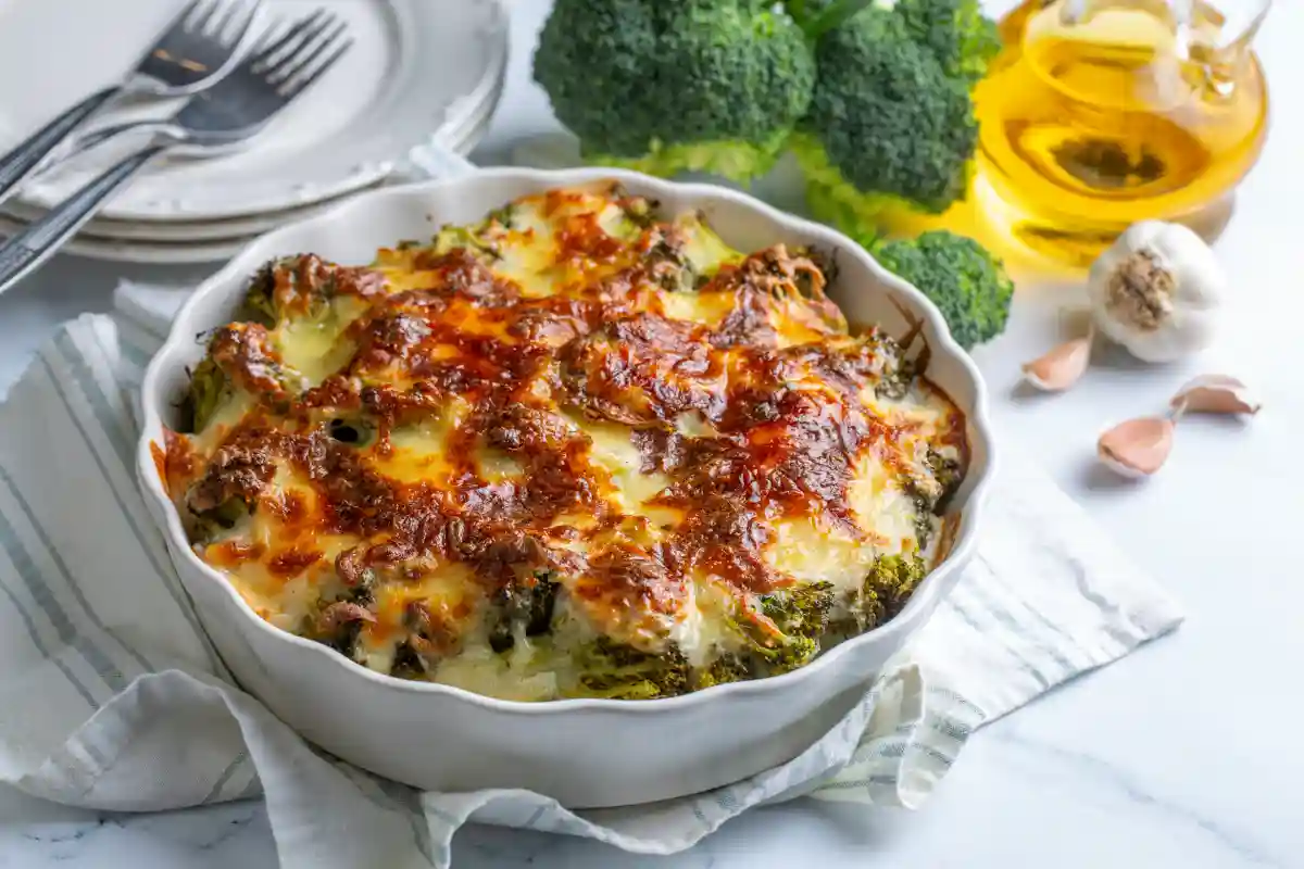 Gratin de chou-fleur et brocolis