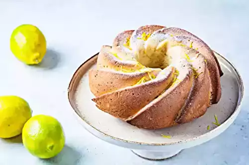 Bundt cake au citron : un gâteau aussi beau que délicieux.